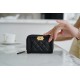 Chanel Leboy Zipper Coin Card Holder, Black with Gold Hardware, Caviar Leather  