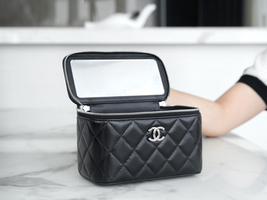 Chanel 23K Crystal Handle Long Box, Leather  