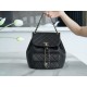 Chanel 23C Duma Backpack, Large Size, Black, Calfskin  