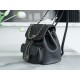 Chanel 23C Duma Backpack, Large Size, Black, Calfskin  