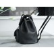 Chanel 23C Duma Backpack, Large Size, Black, Calfskin  