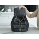 Chanel 23C Duma Backpack, Large Size, Black, Calfskin  