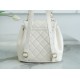 Chanel 22C Duma Backpack, Milk White, Waxed Leather  