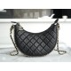 Chanel 23P Moon/Crescent Bag, Large Size, Black  