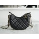 Chanel 23P Moon/Crescent Bag, Small Size, Black  