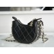 Chanel 23P Moon/Crescent Bag, Small Size, Black  