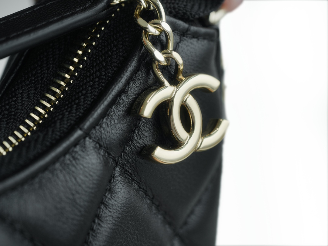 Chanel 23P Moon/Crescent Bag, Small Size, Black  