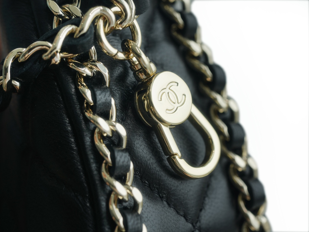 Chanel 23P Moon/Crescent Bag, Small Size, Black  