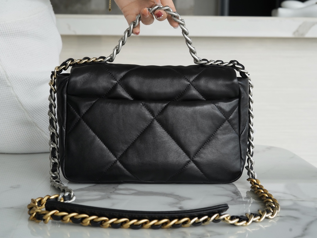 Chanel 19 Bag, Small Size, with Silver Accessories  