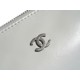 Chanel 22P Handbag, Small Size, White with Silver Hardware  