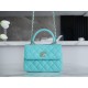 Chanel 24C Trendy CC Mini, Blue, Lambskin  