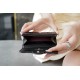 Classic Flap Card Holder, Black with Silver Hardware, Lambskin  