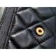 Classic Flap Card Holder, Black with Gold Hardware, Lambskin  