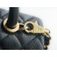 Chanel Coco Handle, Black with Leather Handle, Medium Size  