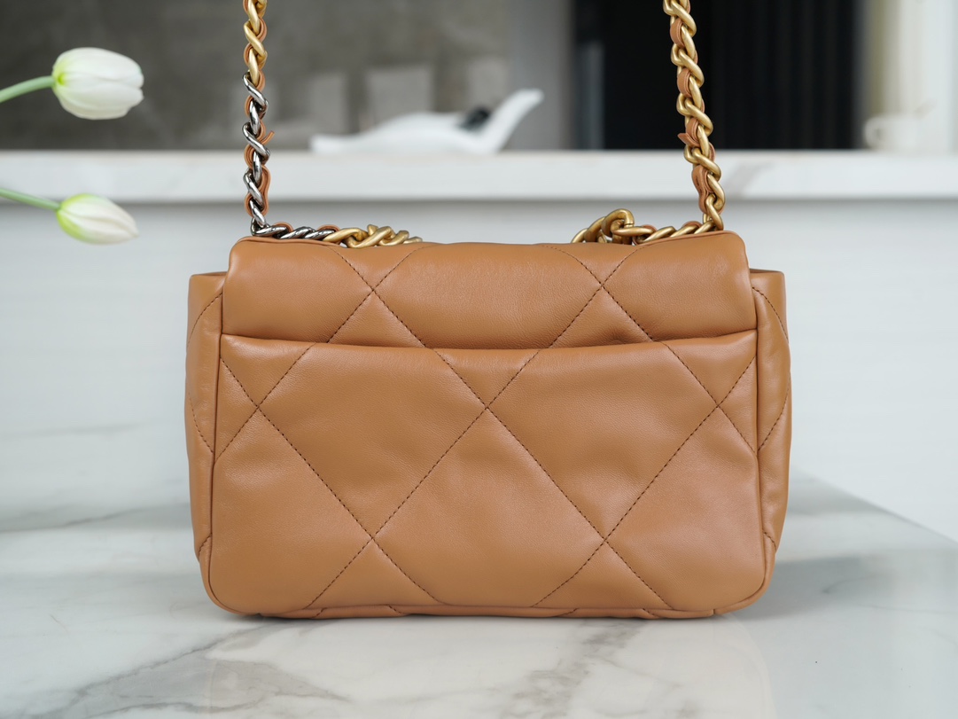 Chanel 19 Bag, Small Size, Caramel, Lambskin  