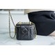 Chanel 2021 Double Gold Ball Mini Box Bag, Black  