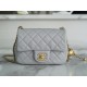 Chanel CF Metal Ball Boy Bag, Light Gray  