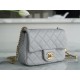 Chanel CF Metal Ball Boy Bag, Light Gray  