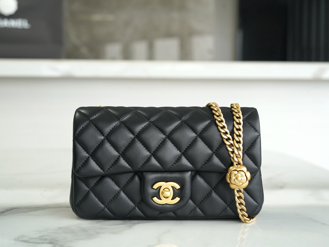 Chanel 23S Camellia CF Mini, Lambskin  