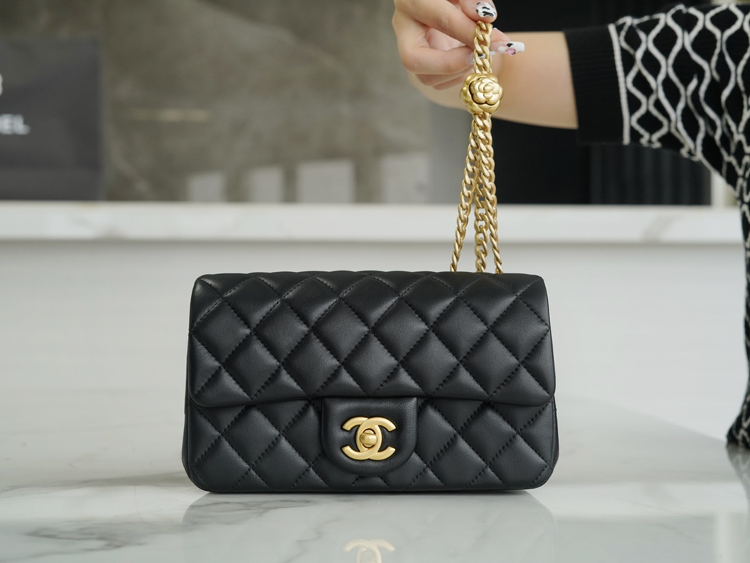 Chanel 23S Camellia CF Mini, Lambskin  