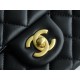 Chanel 23S Camellia Adjustable CF Mini, Black Gold, Lambskin  