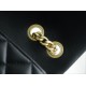 Chanel 23S Camellia Adjustable CF Mini, Black Gold, Lambskin  