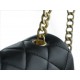 Chanel 23S Camellia Adjustable CF Mini, Black Gold, Lambskin  