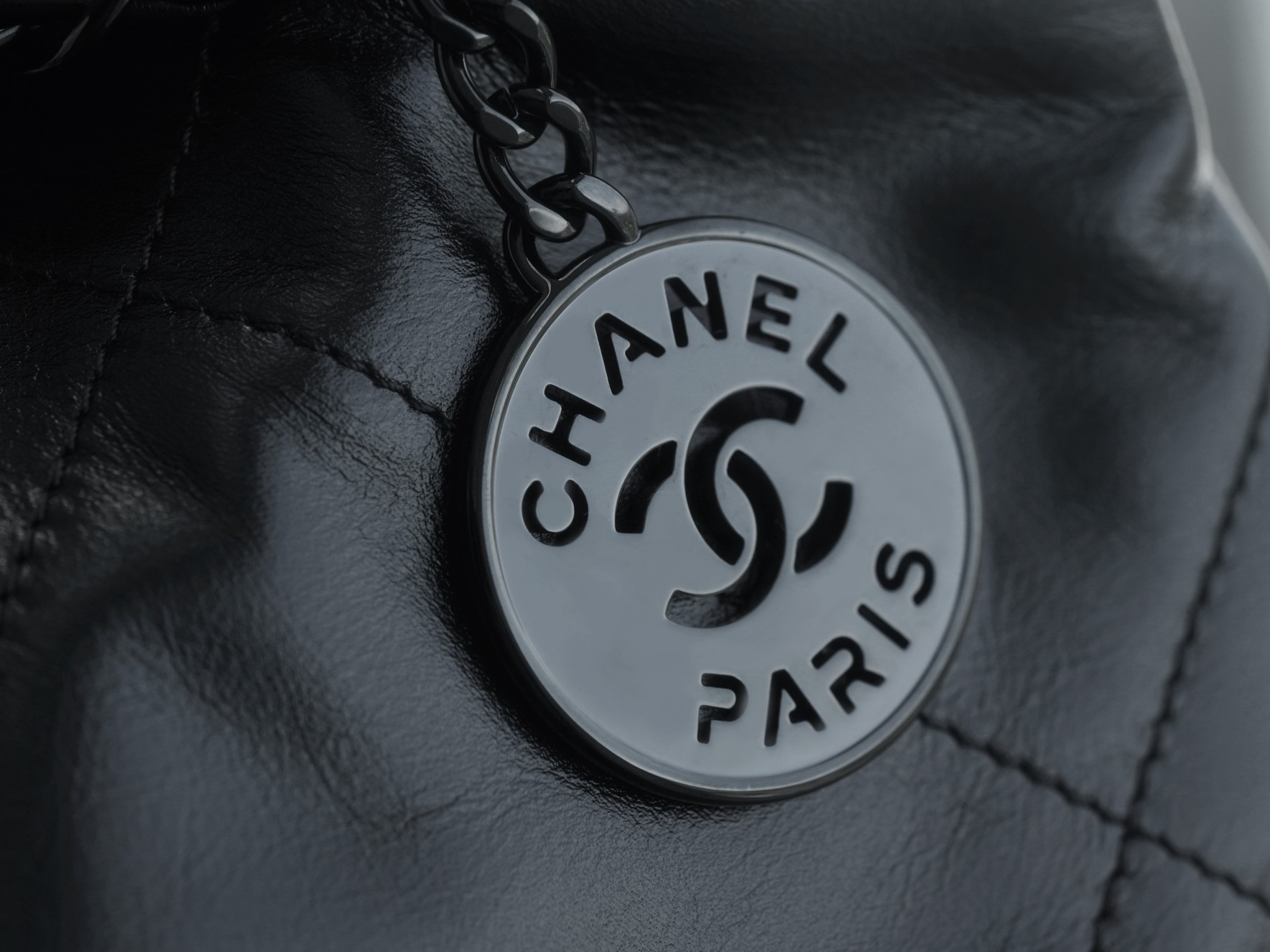 Chanel 22K 22 Bag, So Black, Full Black, Small  