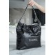 Chanel 22P Bag, Small, Black with Silver Hardware  