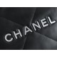 Chanel 22P Bag, Small, Black with Silver Hardware  