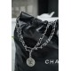 Chanel 22P Bag, Black with Silver Hardware, Medium  