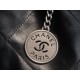 Chanel 22P Bag, Black with Silver Hardware, Medium  