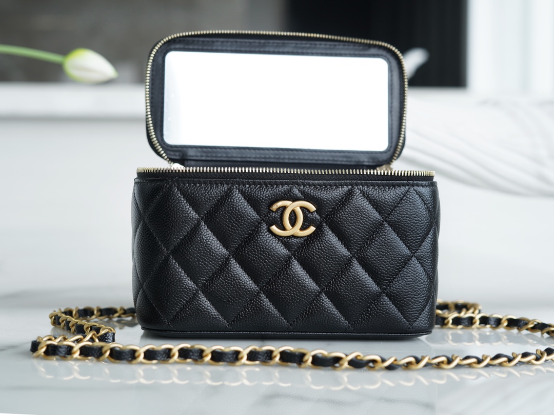 Chanel 22S Hollow Handle Long Box, Black  