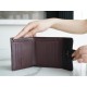 Classic Flap Tri-fold Wallet, Black Gold, Lambskin  