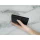 Classic Flap Tri-fold Wallet, Black Silver, Lambskin  