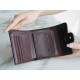 Classic Flap Tri-fold Wallet, Black Silver, Lambskin  