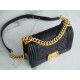 Chanel Leboy Large Ball Quilted Bag, Black Gold  