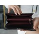 Classic Flap Long Wallet, Black Gold, Lambskin  