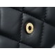 Classic Flap Long Wallet, Black Gold, Lambskin  