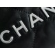 Chanel 23S 22 Mini Bag, Black Silver, Calfskin  