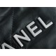 Chanel 23S 22 Mini Bag, Black Silver, Calfskin  