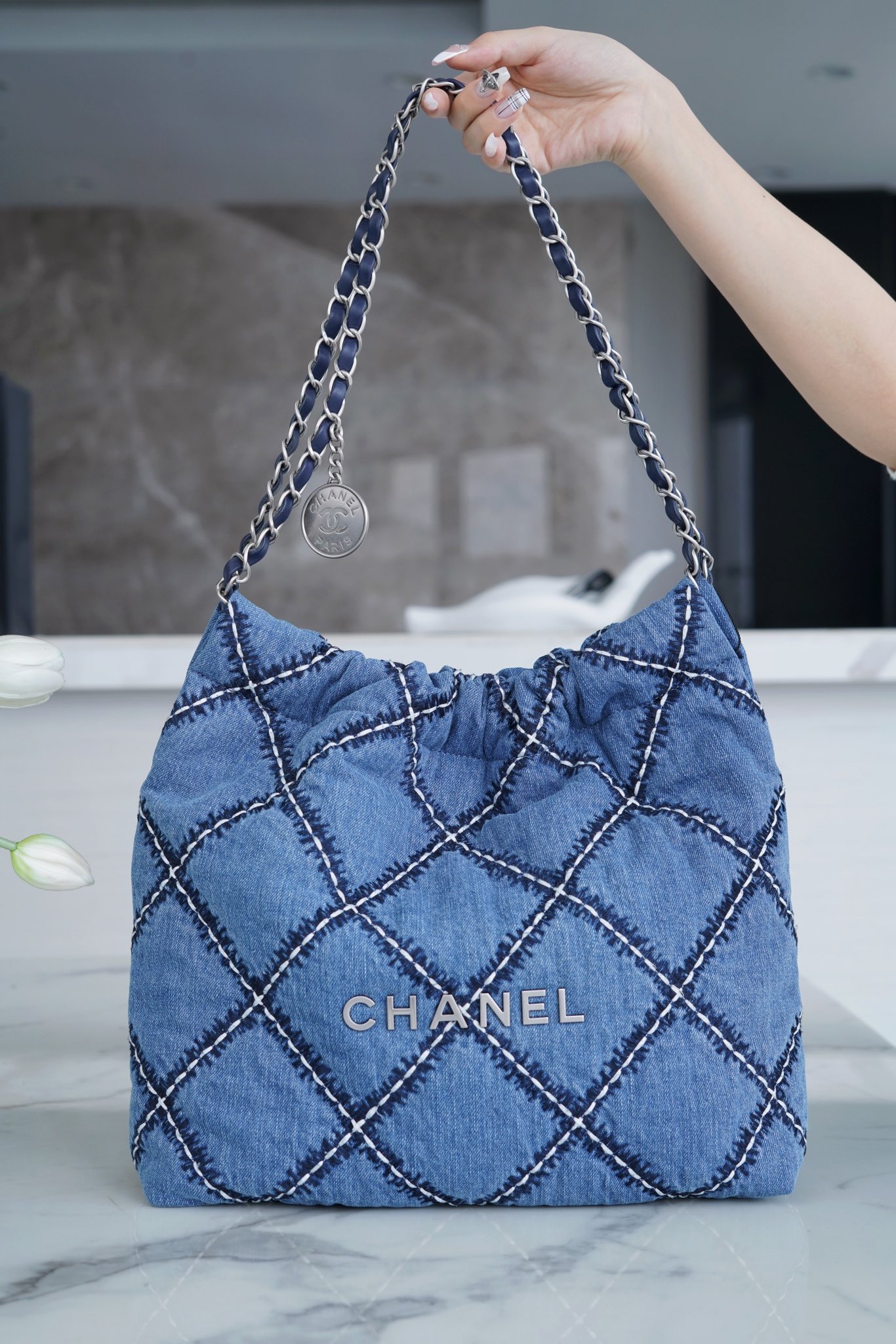 Chanel 24P Spring/Summer New Denim 22 Bag, Small  