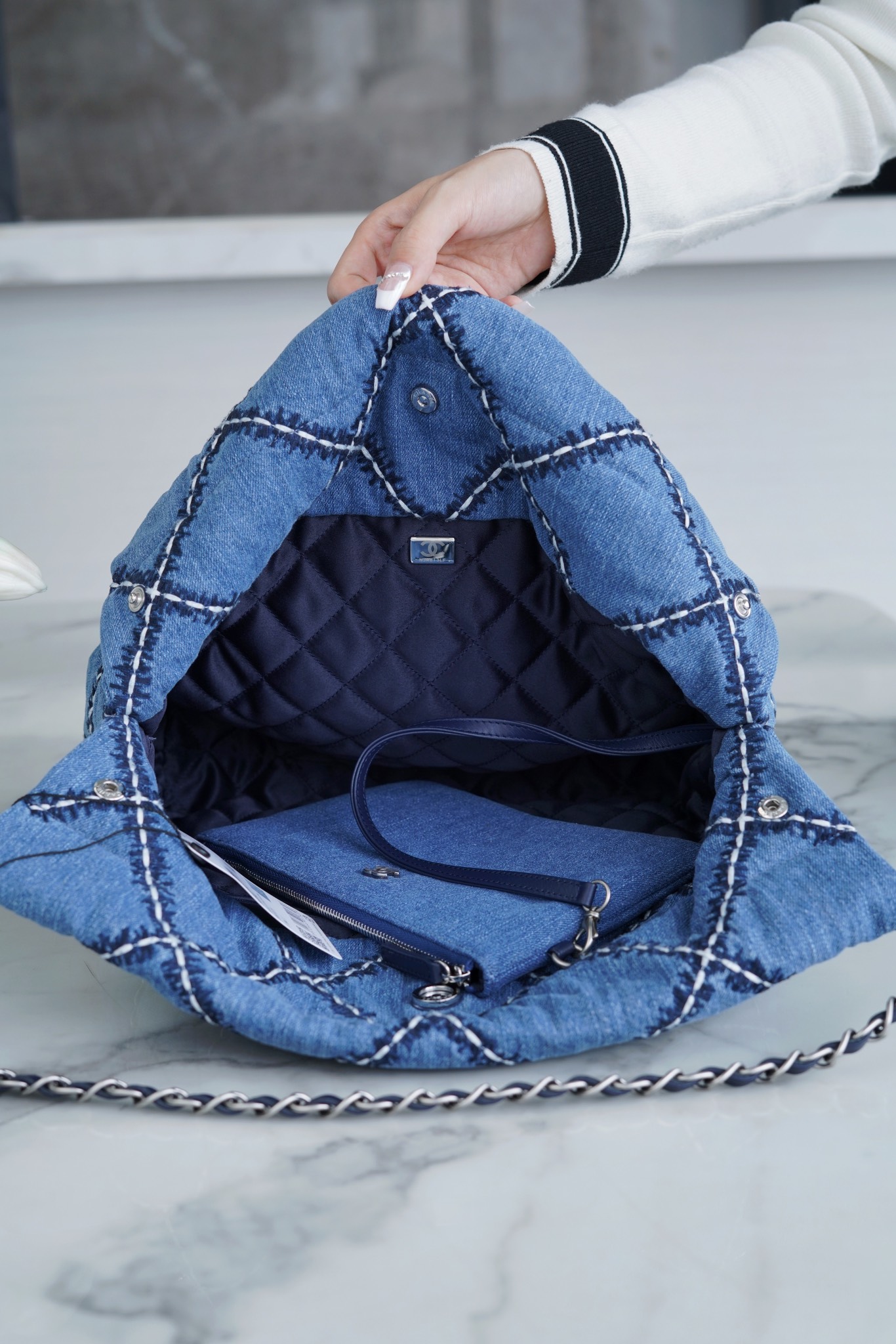 Chanel 24P Spring/Summer New Denim 22 Bag, Small  