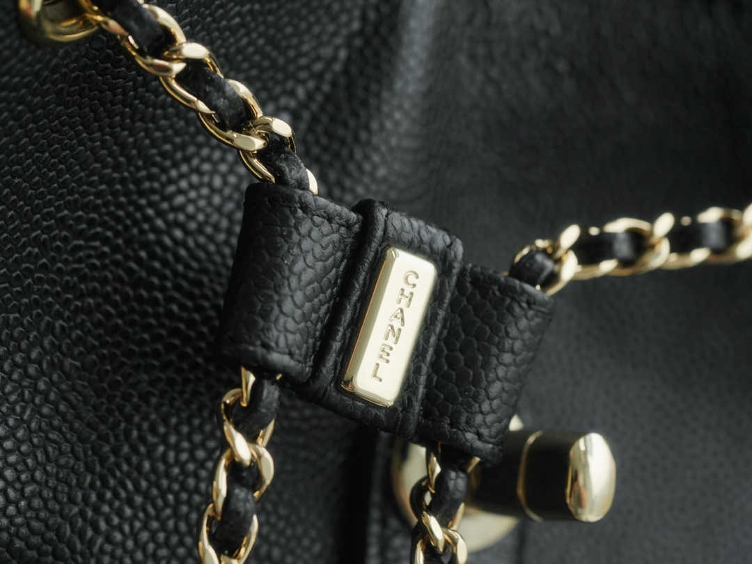 Chanel 23P Duma Backpack, Large, Black Leather  