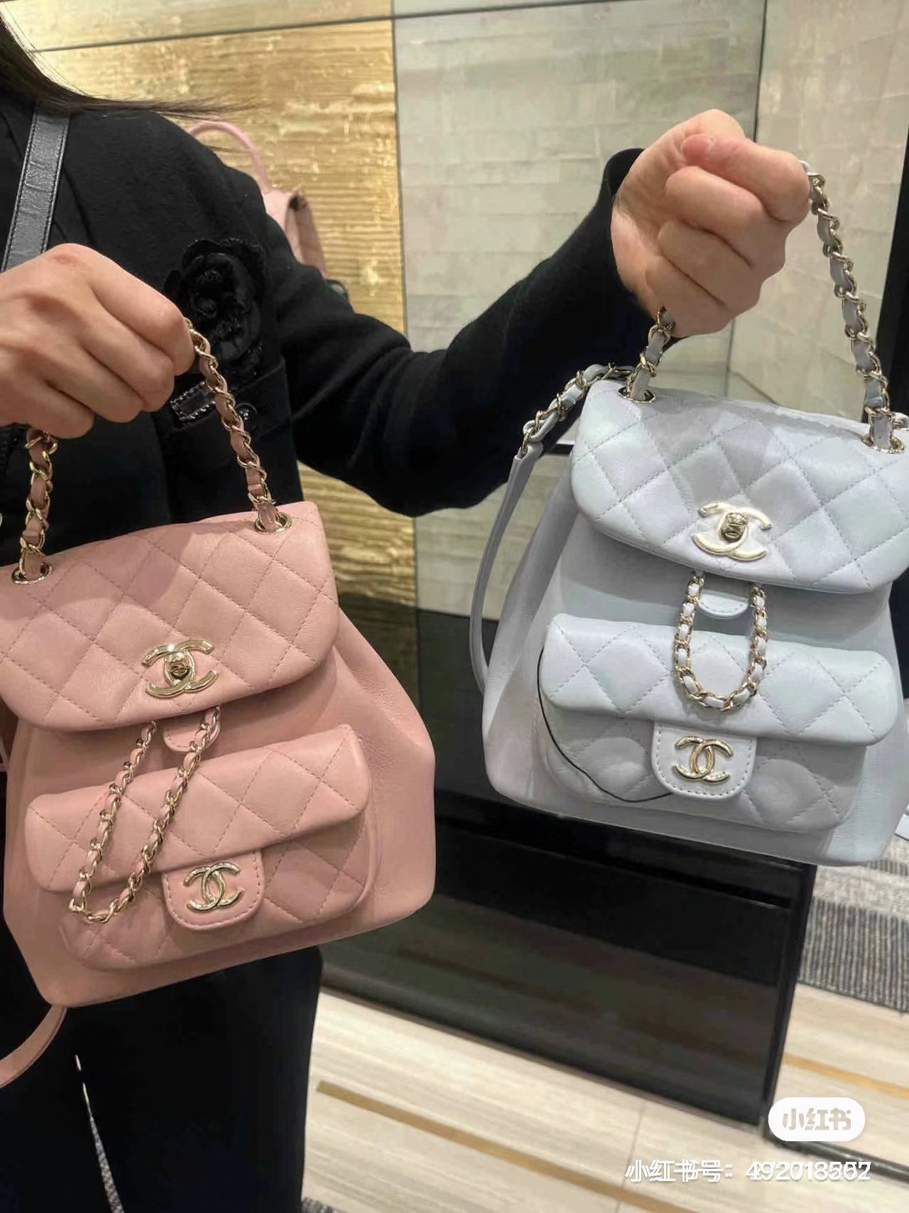 Chanel 24P New Duma Backpack, Peach Blossom Pink, Calfskin  