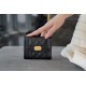 Chanel Leboy Wallet, Classic Black Gold, Calfskin  