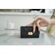 Chanel Leboy Card Holder, Classic Black Gold, Quilted Grain Calfskin  