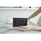 Chanel Leboy Card Holder, Classic Black Gold, Quilted Grain Calfskin  