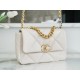 Chanel 19 Bag, Small, Beige, Lambskin  