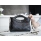 Chanel 24C Horizontal 31 Bag Mini, Black, Waxed Calfskin  